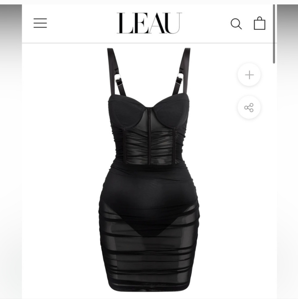 Women's Black Sheer Mini Dress